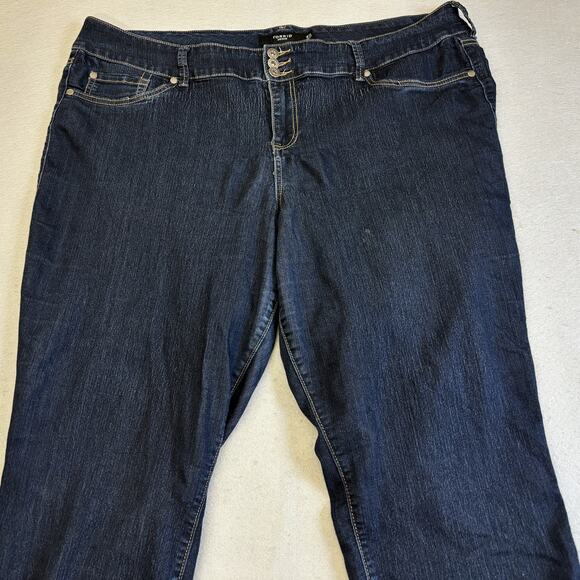 Torrid Jeans Womens 24R Blue Denim 3 Button Zipper Leg Jegging Pants Plus Size - Picture 3 of 9